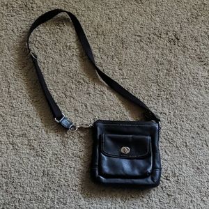 Black leather purse